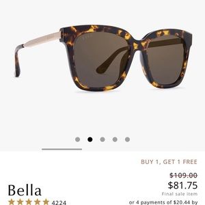Bella DIFF eyewear tortoise sunglasses